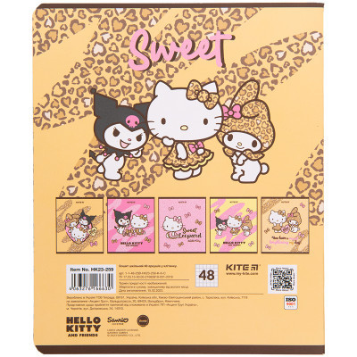 Зошит Kite Hello Kitty 48 аркушів, клітинка (HK23-259)