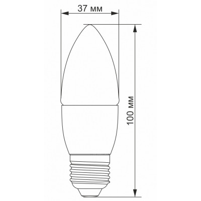 Лампочка TITANUM LED C37e 7W E27 4100K (VL-C37e-07274)
