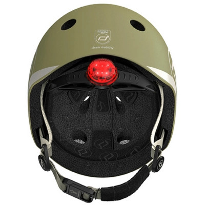 Шолом Scoot&amp;Ride оливковий з ліхтариком 45-51см (SR-181206-OLIVE)