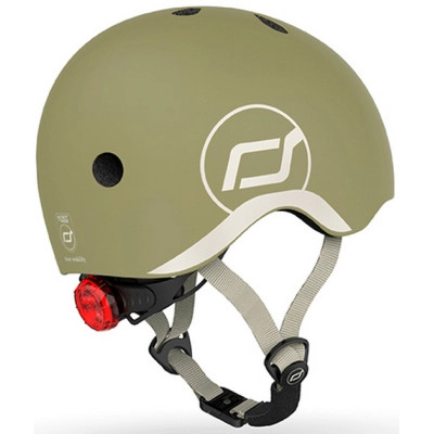Шолом Scoot&amp;Ride оливковий з ліхтариком 45-51см (SR-181206-OLIVE)