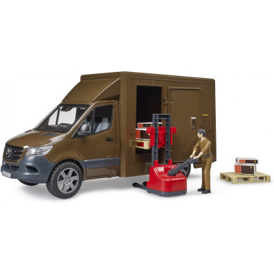 Спецтехніка Bruder автомобіль MB Sprinter кур&#039;єр UPS з фігуркою та аксесуарами (02678)