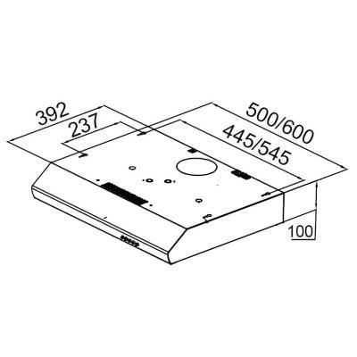 Вытяжка кухонная Pyramida UX 50 WH
