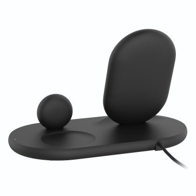 Зарядний пристрій Belkin 3-in-1 Wireless Pad/Stand/Apple Watch, black (WIZ001VFBK)