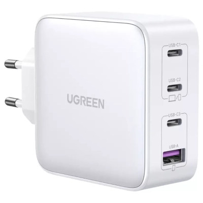 Зарядний пристрій Ugreen 4xUSB 100W (3хUSB-C+USB-A) Gan white CD226 (15337)