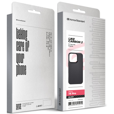 Чохол до мобільного телефона Armorstandart LikeCarbon2 MagCase для Apple iPhone 14 Pro Black (ARM84500)