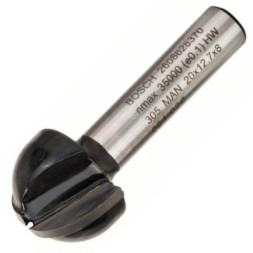 Фреза Bosch Professional галтельна, Std, S8, R10, D20, L12.4 (2.608.628.370)