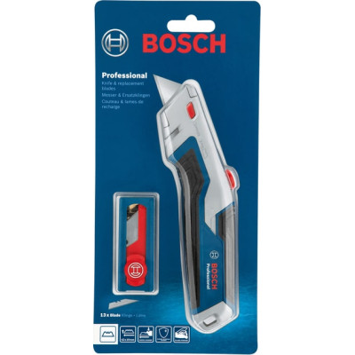 Ніж монтажний Bosch будівельний трапецієподібний складаний, 253 мм, набір лез 13шт (1.600.A02.7M5)