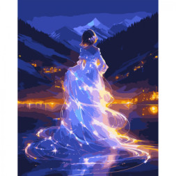 Картина по номерам Santi Сяюча краса, 40*50 см, LED підсвітка (955063)