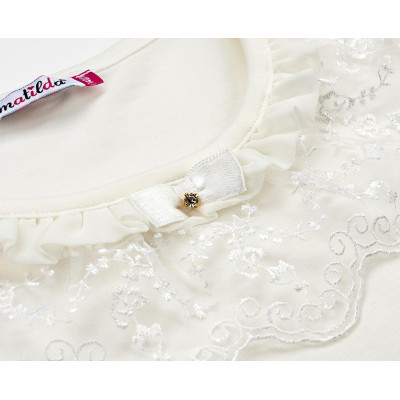 Кофта дитяча Matilda з мереживною оборкою (4802-152G-cream)