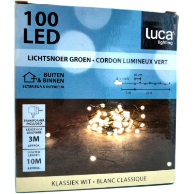Гірлянда Luca Lighting Струна зелена, 13 м теплий білий (8718861853124)