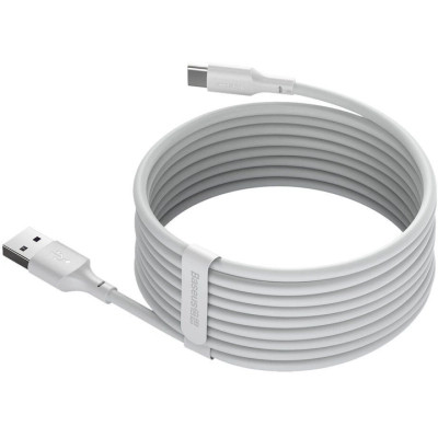 Дата кабель USB 2.0 AM to USB-C Simple WisdomKit (2PCS) 1.5m 5A white Baseus (TZCATZJ-02)