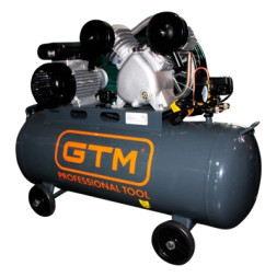 Компресор GTM 100л, 440/320л/хв, 2,2кВт, 10бар, 220В, 2 циліндри V-под. (KCJ2070-100L)