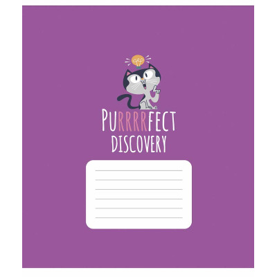 Зошит Школярик Purrrfect cats 18 аркушів лінія (018-3562L)