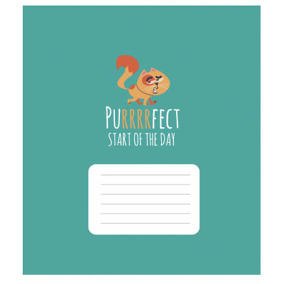 Зошит Школярик Purrrfect cats 18 аркушів лінія (018-3562L)