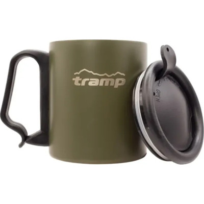 Чашка туристична Tramp з поїлкою і защіпкою 350 мл Olive (UTRC-020-olive)