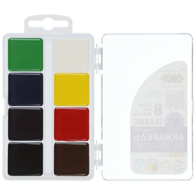 Акварельні фарби ZiBi KIDS Line -2 Classic 8 кольорів (ZB.6582)