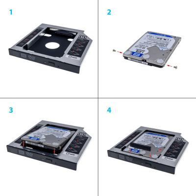 Фрейм-перехідник Grand-X HDD 2,5&#039;&#039; SATA2/SATA3 (HDC-25С)
