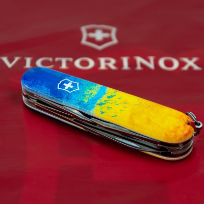 Ніж Victorinox Climber Ukraine Жовто-синій малюнок (1.3703.7_T3100p)