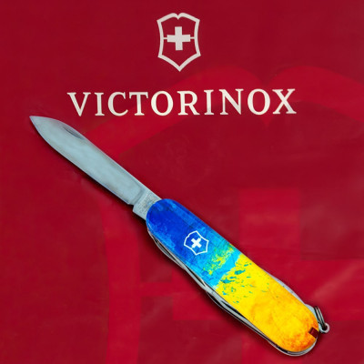 Ніж Victorinox Climber Ukraine Жовто-синій малюнок (1.3703.7_T3100p)