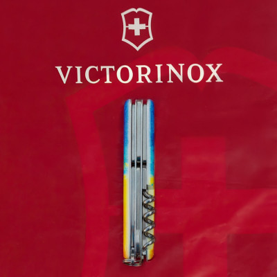 Ніж Victorinox Climber Ukraine Жовто-синій малюнок (1.3703.7_T3100p)