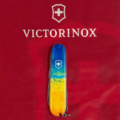 Ніж Victorinox Climber Ukraine Жовто-синій малюнок (1.3703.7_T3100p)