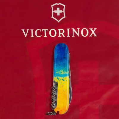 Ніж Victorinox Climber Ukraine Жовто-синій малюнок (1.3703.7_T3100p)