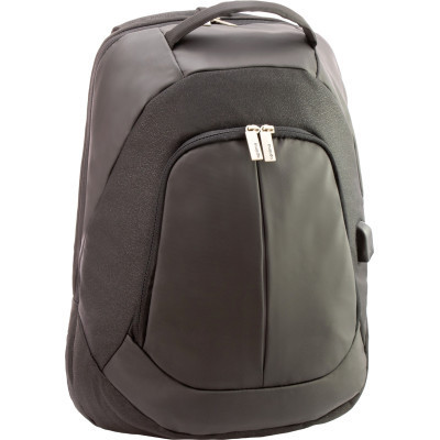Рюкзак шкільний Optima 17.5&quot; USB Techno унісекс 0.7 кг 16-25 л Чорний (O96906-01)