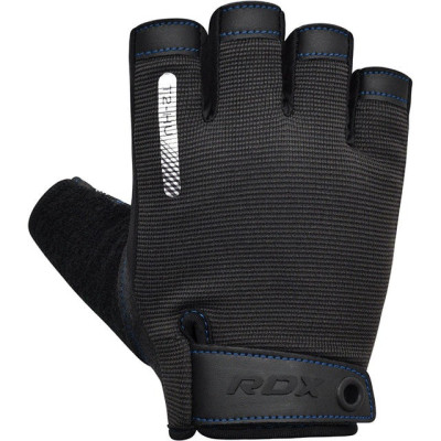 Рукавички для фітнесу RDX T2 Half Blue Plus L (WGA-T2HU-L+)
