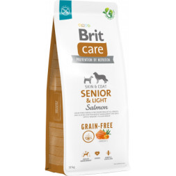 Сухий корм для собак Brit Care Dog Grain-free Senior &amp; Light беззерновий з лососем 12 кг (8595602558926)