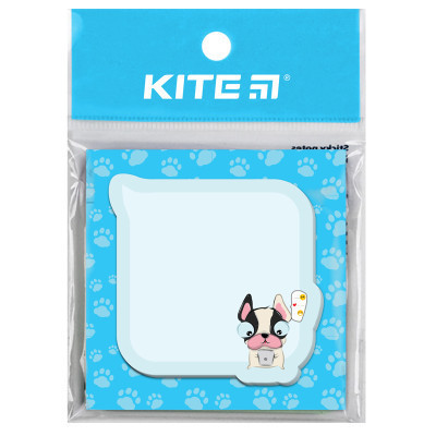 Папір для нотаток Kite з клейким шаром Chat dog 70х70 мм, 50 аркушів (K22-298-4)