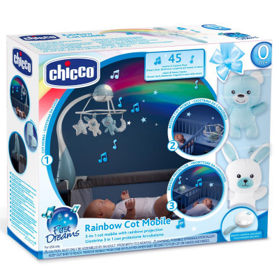 Мобіле Chicco проектор на кроватку 3 в 1 &quot;Радуга&quot; голубой (11041.20)