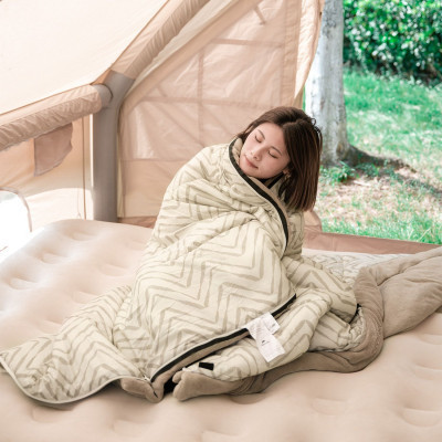 Спальный мешок Naturehike DP200 CNK2300SD012 лівий бежевий (6976023923586)