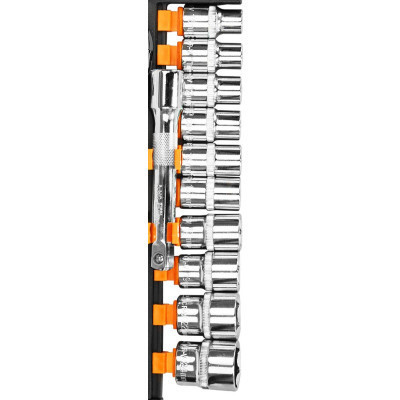 Набір головок Neo Tools 12шт, 3/8&quot;, тріскачка 90 зубців, CrV (10-020N)