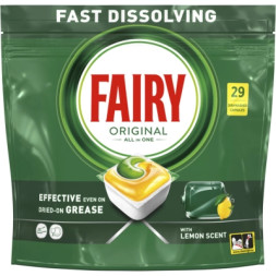 Таблетки для посудомийних машин Fairy Original All in One Lemon 29 шт. (8006540726891/8700216237314)
