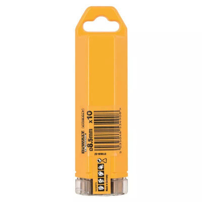 Свердло DeWALT EXTREME INDUSTRIAL COBALT HSS-CO, 8,5 х 117 х 72 мм, 10 шт (DT4939)
