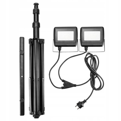 Прожектор Neo Tools алюміній, 220 В, 2х30Вт, 5400 люмен, SMD LED, кабель 3 м з в (99-061)