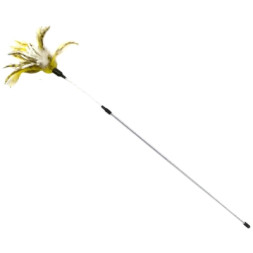 Іграшка для котів GimCat Паличка з пір'ям та спіральками (8009632056395)