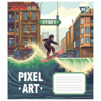 Зошит Yes Pixel art 12 аркушів коса лінія (767212)