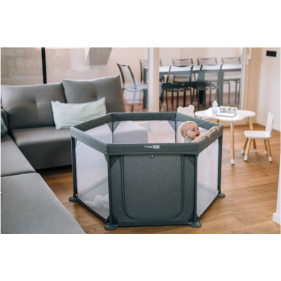 Дитячий манеж FreeON HEXAGON Grey (44459)