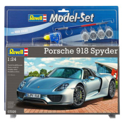 Збірна модель Revell Набір автомобіль Porsche 918 Spyder рівень 4 масштаб 1:24 (RVL-67026)