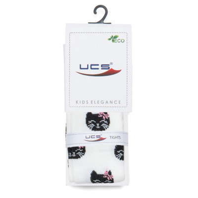 Колготки дитячі UCS Socks з котиками (M0C0301-2117-1G-white)