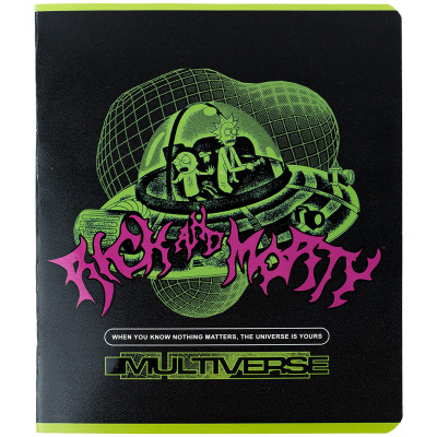Зошит Kite Rick and Morty 48 аркушів, клітинка (RM24-259)