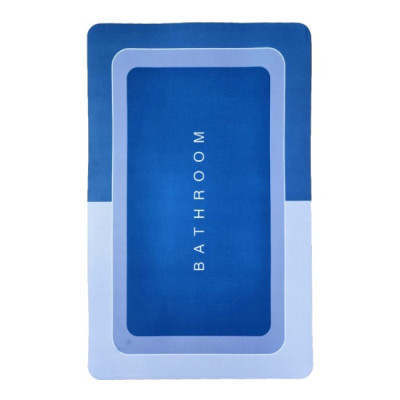 Килимок для ванної Stenson суперпоглинаючий 40 х 60 см прямокутний сіро-синій (R30937 grey-blue)