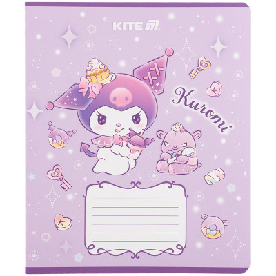 Зошит Kite Kuromi, 12 аркушів, клітинка (HK25-232-3)