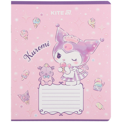 Зошит Kite Kuromi, 12 аркушів, клітинка (HK25-232-3)