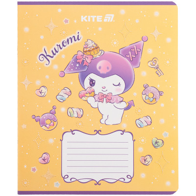 Зошит Kite Kuromi, 12 аркушів, клітинка (HK25-232-3)
