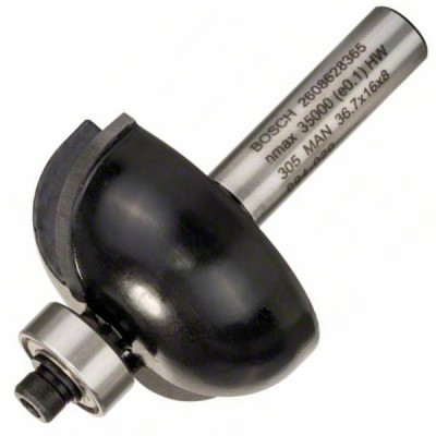Фреза Bosch Professional галтельна, Std, S8, R12, D36.7, L16 (2.608.628.365)