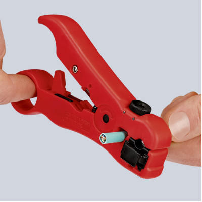 Знімач ізоляції KNIPEX для коаксіального і дата-кабелю (16 60 06 SB)