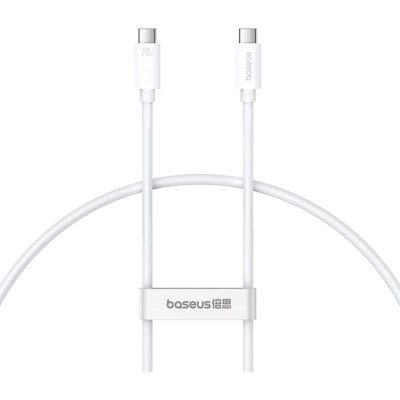 Дата кабель USB-C to USB-C 1.8m Superior USB4 Fast Charging 240W moon white Baseus (P10365200211-05)