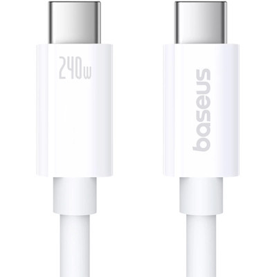 Дата кабель USB-C to USB-C 1.8m Superior USB4 Fast Charging 240W moon white Baseus (P10365200211-05)